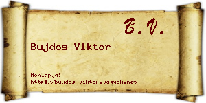 Bujdos Viktor névjegykártya